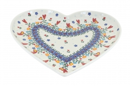 Hearts & Flowers Large Heart Plate